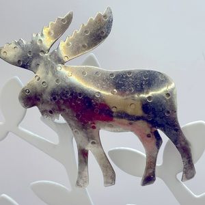 **3/$20** Alaskan Polka Dot Moose Brooch